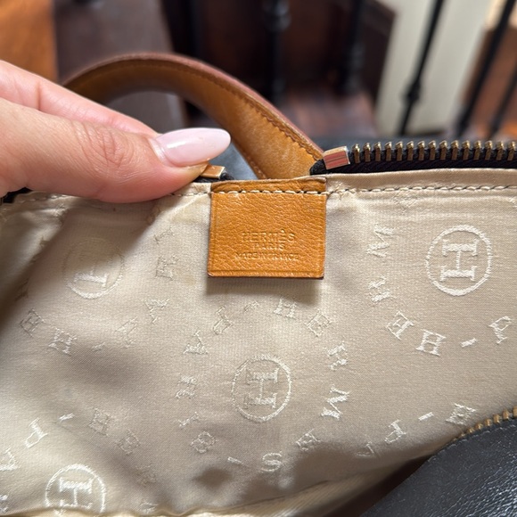 Authentic Vintage HERMES Paris made in France-INDIGO LEATHER TRAV DUFFEL BAG - Picture 17 of 17